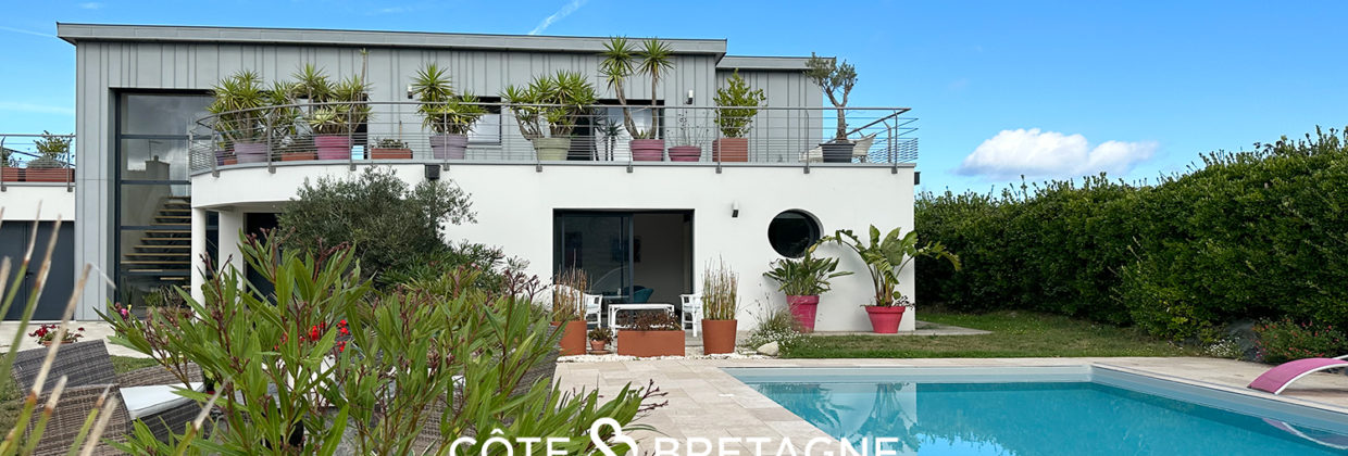 Maison contemporaine avec vue mer et piscine jardion 5