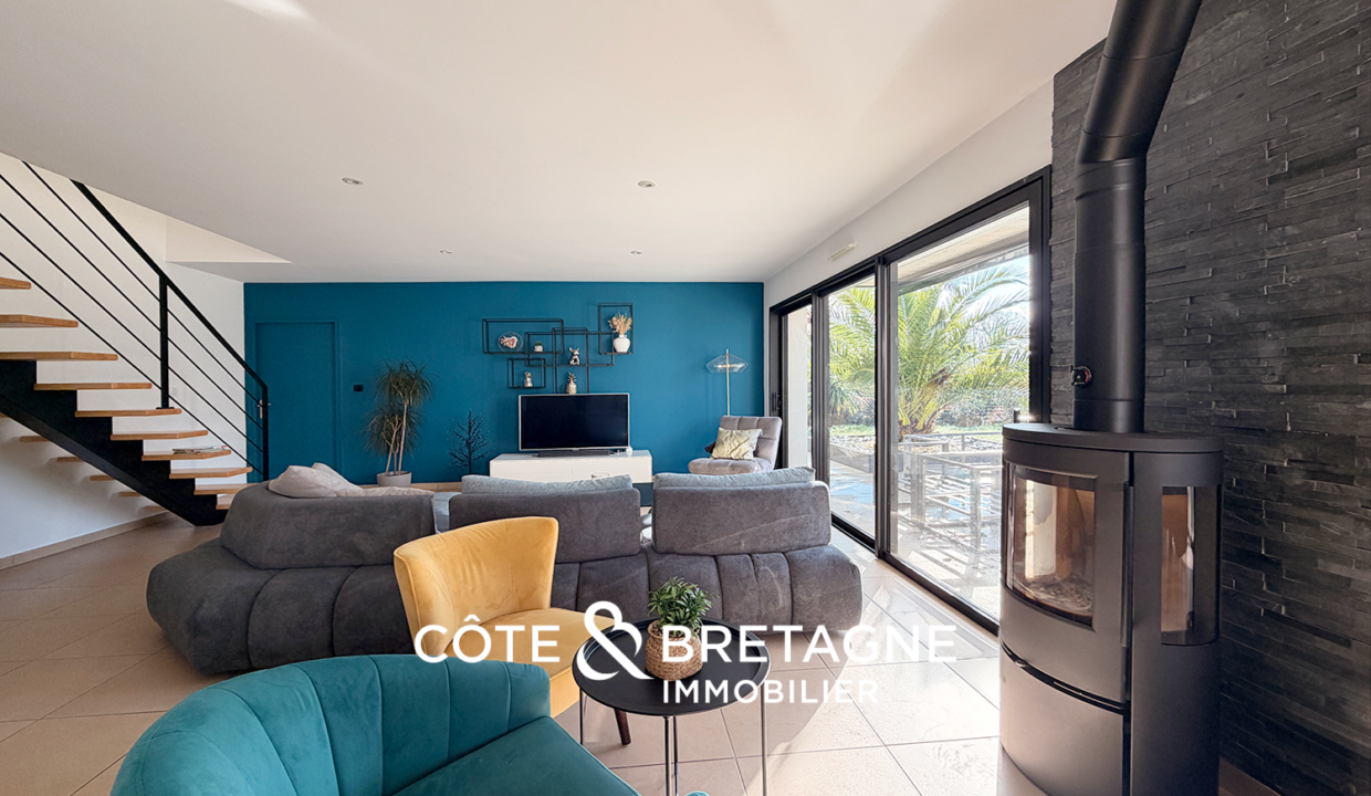 Maison d'architecte avec piscine à Pluneret 27