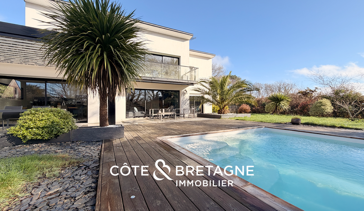 Maison d'architecte avec piscine à Pluneret Morbihan 11