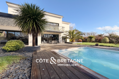 Maison d'architecte avec piscine à Pluneret Morbihan 11