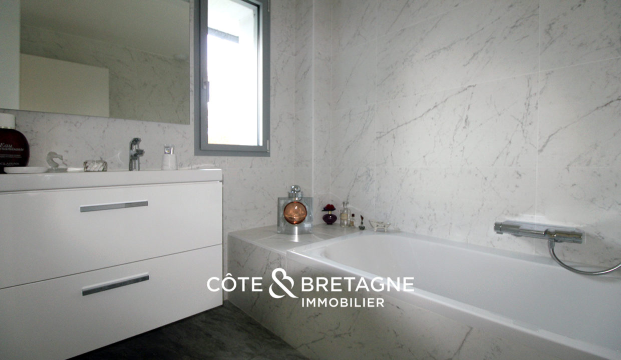 Acheter à Theix-Noyalo maison d'architecte avec vue sur le marais salle de bains